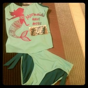 Adorable Justice brand tankini.